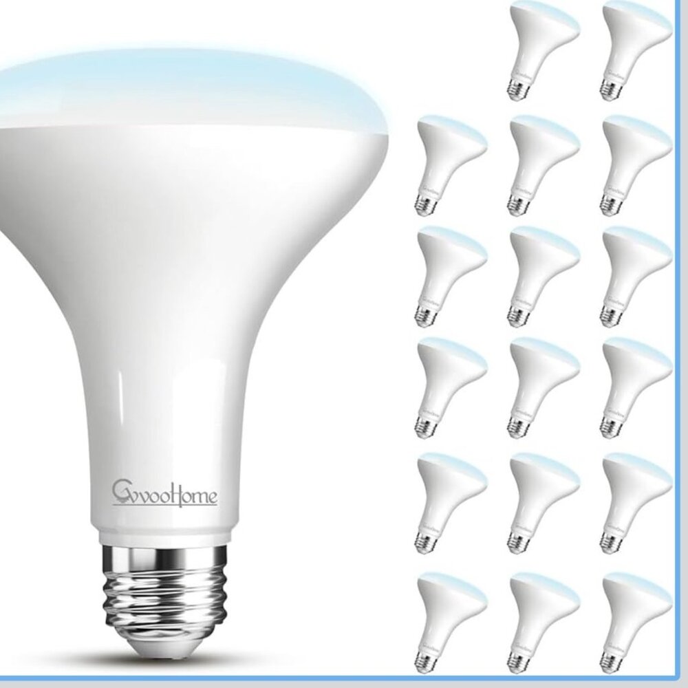 18 Pack BR30 LED Flood Light Bulbs, 7W (65W Equivalent), 5000K Daylight White, 6